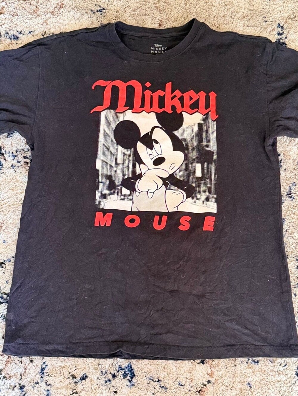 Disney Mickey Mouse Gothic Black Graphic Tee M